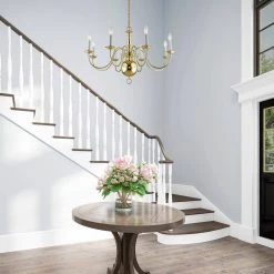 Williamsburgh 8 Light Polished Brass Chandelier by Livex Lighting -Livex Lighting shop polished brass livex lighting chandeliers 5007 02 40 1000