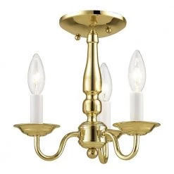 3-Light Polished Brass Chandelier by Livex Lighting -Livex Lighting shop polished brass livex lighting chandeliers 5009 02 76 1000