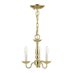 3-Light Polished Brass Chandelier by Livex Lighting -Livex Lighting shop polished brass livex lighting chandeliers 5009 02 c3 1000