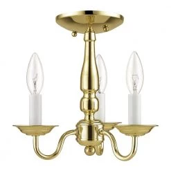 3-Light Polished Brass Chandelier by Livex Lighting -Livex Lighting shop polished brass livex lighting chandeliers 5009 02 fa 1000