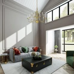 Williamsburgh 22-Light Polished Brass Grande Foyer Chandelier by Livex Lighting -Livex Lighting shop polished brass livex lighting chandeliers 5015 02 76 1000