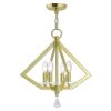 Diamond 4 Light Polished Brass Mini Chandelier by Livex Lighting