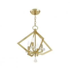 Diamond 4 Light Polished Brass Mini Chandelier by Livex Lighting -Livex Lighting shop polished brass livex lighting chandeliers 50664 02 76 1000