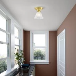 Essex 1 Light Polished Brass Semi Flush Mount by Livex Lighting -Livex Lighting shop polished brass livex lighting flush mount lights 1350 02 1d 1000