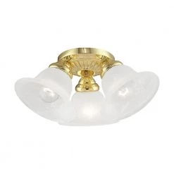 Edgemont 3 Light Polished Brass Semi Flush Mount by Livex Lighting -Livex Lighting shop polished brass livex lighting flush mount lights 1529 02 4f 1000
