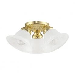 Edgemont 3 Light Polished Brass Semi Flush Mount by Livex Lighting -Livex Lighting shop polished brass livex lighting flush mount lights 1529 02 c3 1000