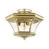 Monterey 3 Light Polished Brass Semi Flush Mount by Livex Lighting