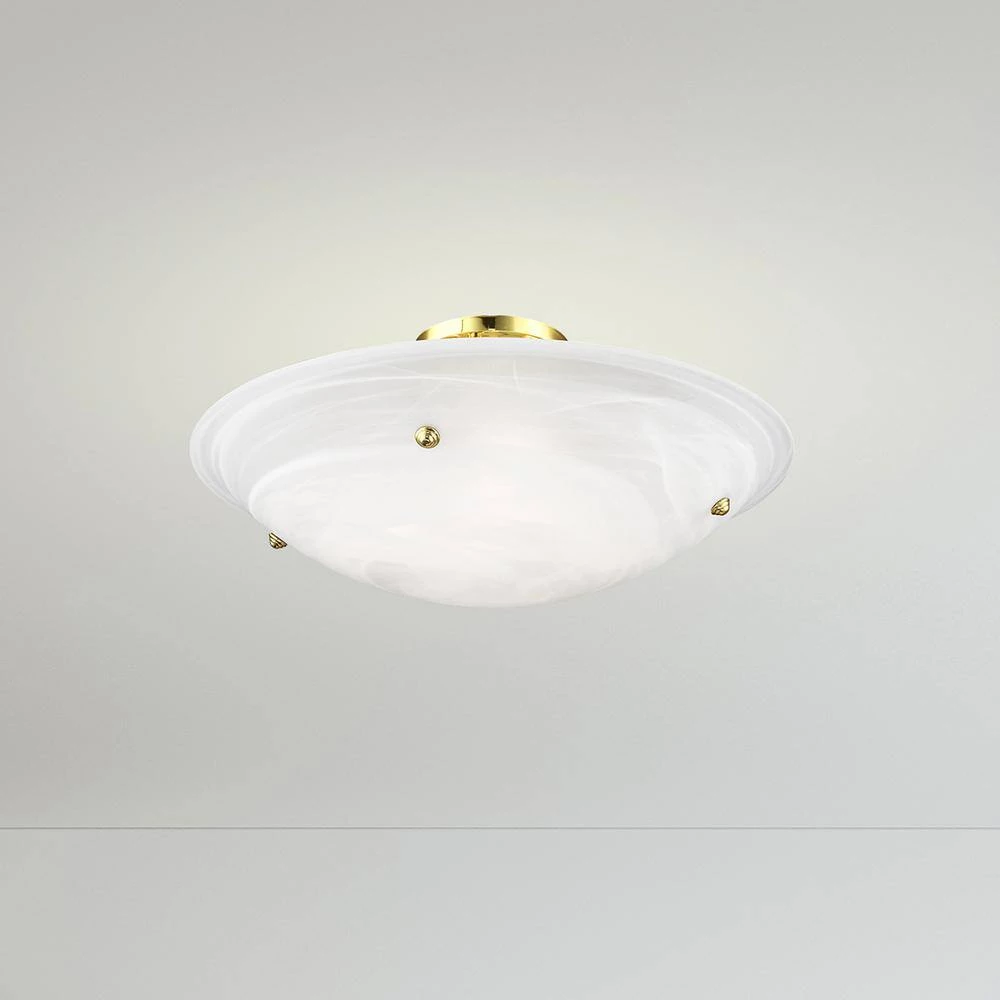 Oasis 4 Light Polished Brass Flush Mount by Livex Lighting 3 Oasis 4 Light Polished Brass Flush Mount by Livex Lighting - Image 3
