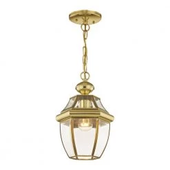 Monterey 1-Light Polished Brass Outdoor Pendant Light by Livex Lighting 9 Monterey 1-Light Polished Brass Outdoor Pendant Light by Livex Lighting -Livex Lighting shop polished brass livex lighting outdoor chandeliers 2152 02 1f 1000