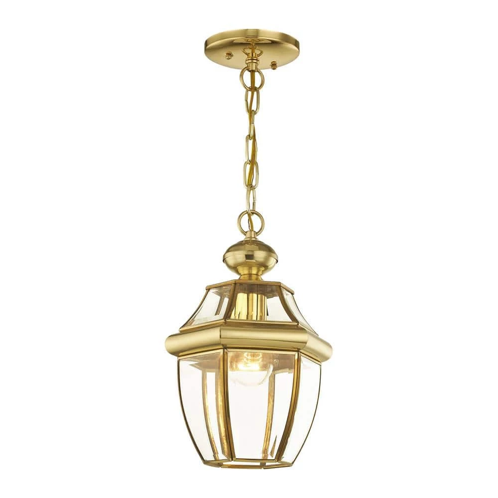 Monterey 1-Light Polished Brass Outdoor Pendant Light by Livex Lighting 1 Monterey 1-Light Polished Brass Outdoor Pendant Light by Livex Lighting