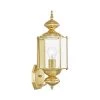 Outdoor Basics 1 Light Polished Brass Outdoor Wall Sconce by Livex Lighting