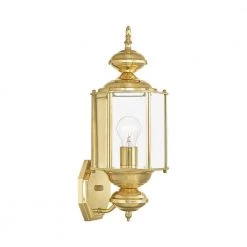 Outdoor Basics 1 Light Polished Brass Outdoor Wall Sconce by Livex Lighting