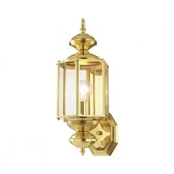 Outdoor Basics 1 Light Polished Brass Outdoor Wall Sconce by Livex Lighting -Livex Lighting shop polished brass livex lighting outdoor sconces 2006 02 fa 1000