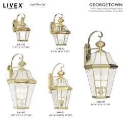 Wall-Mount 1-Light Polished Brass Outdoor Incandescent Wall Lantern Sconce by Livex Lighting 15 Wall-Mount 1-Light Polished Brass Outdoor Incandescent Wall Lantern Sconce by Livex Lighting -Livex Lighting shop polished brass livex lighting outdoor sconces 2061 02 d4 1000