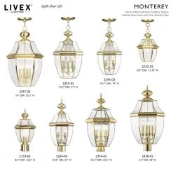 Monterey 2 Light Polished Brass Outdoor Post Top Lantern by Livex Lighting -Livex Lighting shop polished brass livex lighting post lanterns 2254 02 76 1000