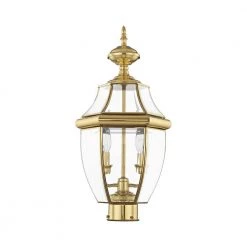 Monterey 2 Light Polished Brass Outdoor Post Top Lantern by Livex Lighting -Livex Lighting shop polished brass livex lighting post lanterns 2254 02 c3 1000