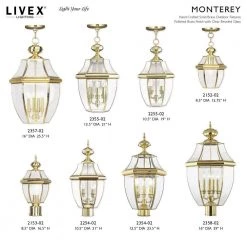 Monterey 3 Light Polished Brass Outdoor Post Top Lantern by Livex Lighting 19 Monterey 3 Light Polished Brass Outdoor Post Top Lantern by Livex Lighting -Livex Lighting shop polished brass livex lighting post lanterns 2354 02 d4 1000
