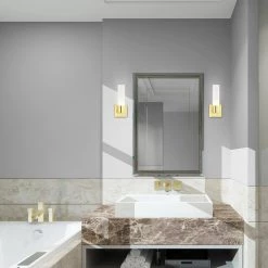 Aero 1 Light Polished Brass ADA Wall Sconce by Livex Lighting -Livex Lighting shop polished brass livex lighting vanity lighting 10101 02 1d 1000