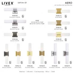 Aero 1 Light Polished Brass ADA Wall Sconce by Livex Lighting -Livex Lighting shop polished brass livex lighting vanity lighting 10101 02 31 1000