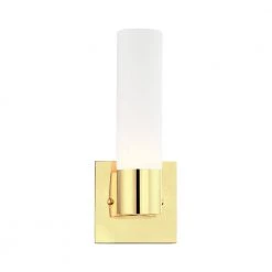 Aero 1 Light Polished Brass ADA Wall Sconce by Livex Lighting -Livex Lighting shop polished brass livex lighting vanity lighting 10101 02 4f 1000