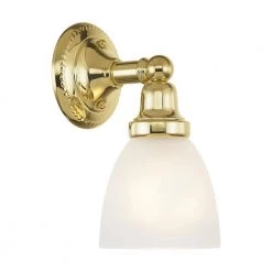 Classic 1 Light Polished Brass Bath Vanity Light by Livex Lighting