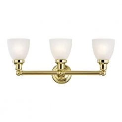Classic 3 Light Polished Brass Bath Vanity by Livex Lighting