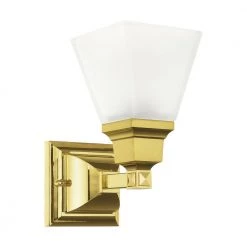 Mission 1 Light Polished Brass Wall Sconce by Livex Lighting -Livex Lighting shop polished brass livex lighting vanity lighting 1031 02 c3 1000