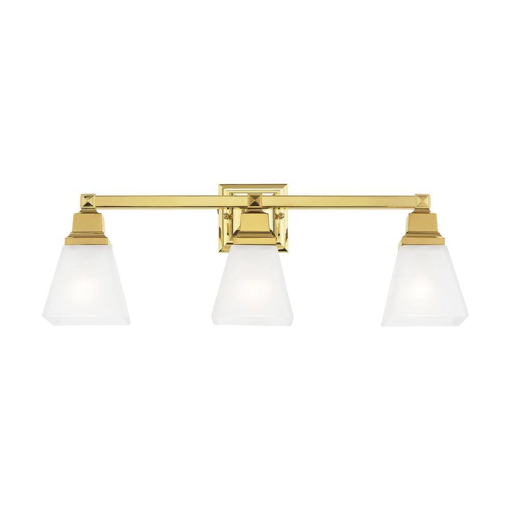 Mission 3 Light Polished Brass Bath Vanity by Livex Lighting 11 Mission 3 Light Polished Brass Bath Vanity by Livex Lighting - Image 11