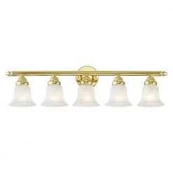 Neptune 5 Light Polished Brass Bath Vanity by Livex Lighting
