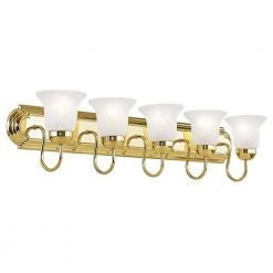 Riviera 5 Light Polished Brass Bath Vanity by Livex Lighting -Livex Lighting shop polished brass livex lighting vanity lighting 1075 02 44 1000