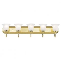 Riviera 5 Light Polished Brass Bath Vanity by Livex Lighting -Livex Lighting shop polished brass livex lighting vanity lighting 1075 02 fa 1000