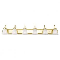 Riviera 6 Light Polished Brass Bath Vanity by Livex Lighting 9 Riviera 6 Light Polished Brass Bath Vanity by Livex Lighting -Livex Lighting shop polished brass livex lighting vanity lighting 1076 02 1f 1000