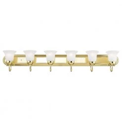 Riviera 6 Light Polished Brass Bath Vanity by Livex Lighting 10 Riviera 6 Light Polished Brass Bath Vanity by Livex Lighting -Livex Lighting shop polished brass livex lighting vanity lighting 1076 02 44 1000