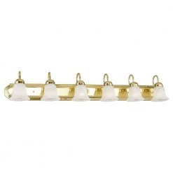 Riviera 6 Light Polished Brass Bath Vanity by Livex Lighting 8 Riviera 6 Light Polished Brass Bath Vanity by Livex Lighting -Livex Lighting shop polished brass livex lighting vanity lighting 1076 02 4f 1000