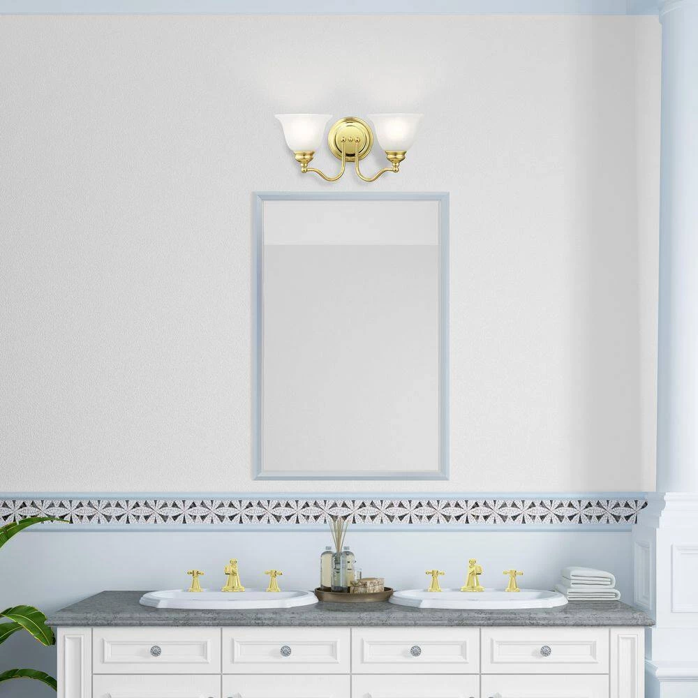 Essex 2 Light Polished Brass Bath Vanity by Livex Lighting 3 Essex 2 Light Polished Brass Bath Vanity by Livex Lighting - Image 3