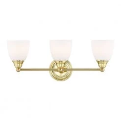 Somerville 3 Light Polished Brass Bath Vanity by Livex Lighting
