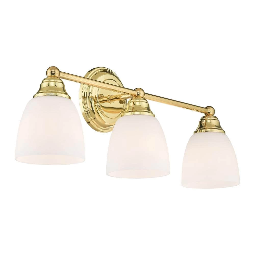 Somerville 3 Light Polished Brass Bath Vanity by Livex Lighting 11 Somerville 3 Light Polished Brass Bath Vanity by Livex Lighting - Image 11
