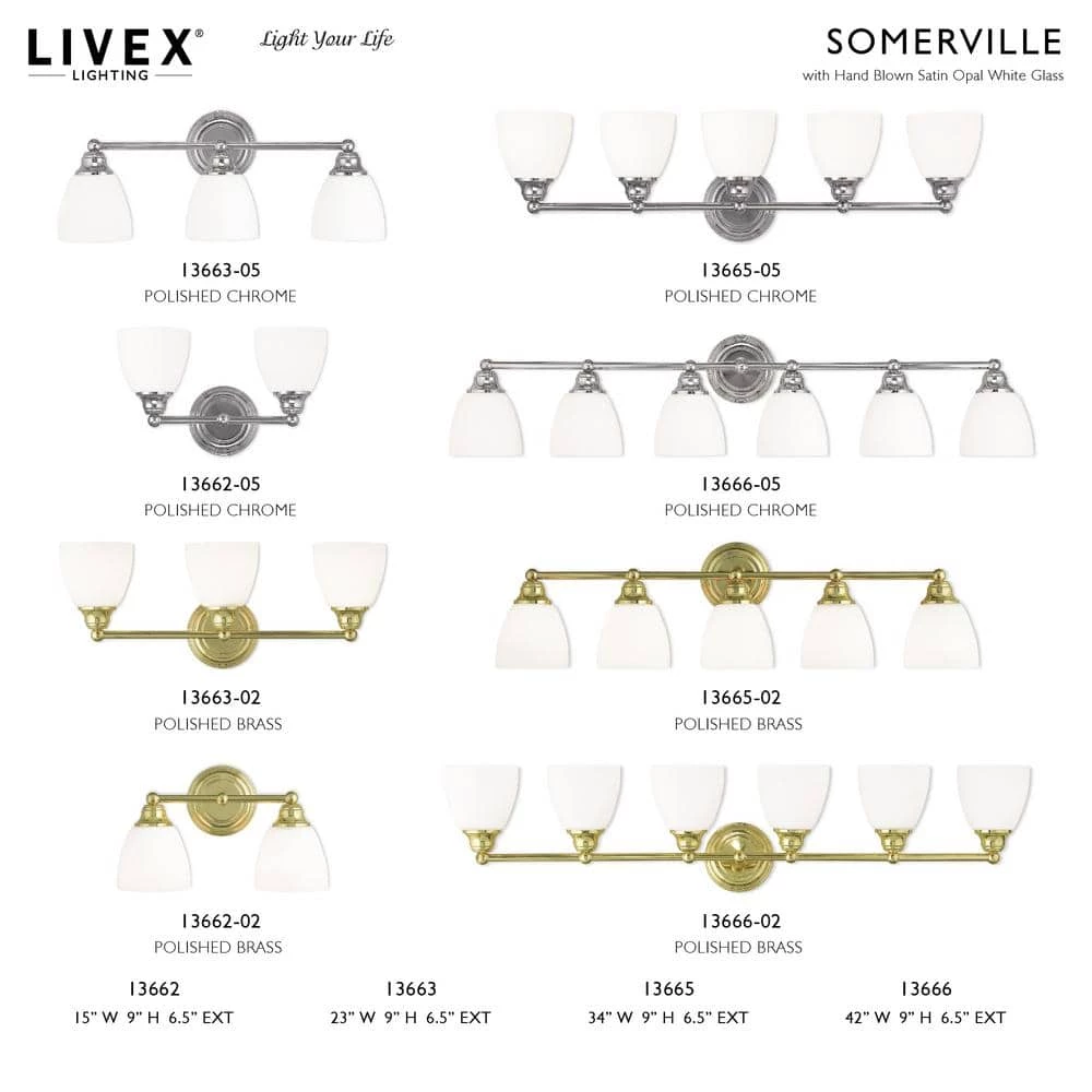Somerville 3 Light Polished Brass Bath Vanity by Livex Lighting 12 Somerville 3 Light Polished Brass Bath Vanity by Livex Lighting - Image 12