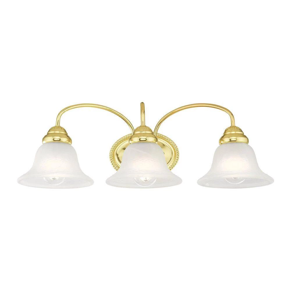 Edgemont 3 Light Polished Brass Bath Vanity by Livex Lighting 9 Edgemont 3 Light Polished Brass Bath Vanity by Livex Lighting - Image 9