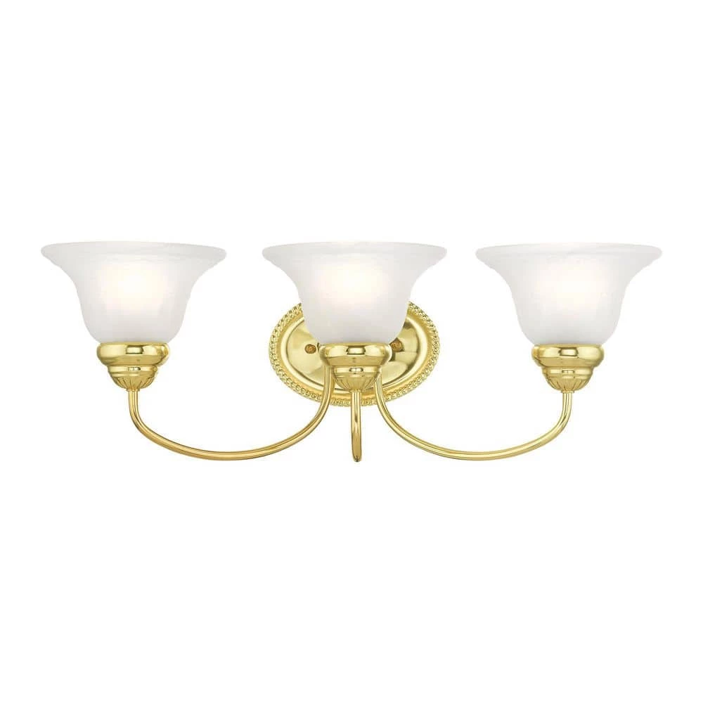 Edgemont 3 Light Polished Brass Bath Vanity by Livex Lighting 1 Edgemont 3 Light Polished Brass Bath Vanity by Livex Lighting