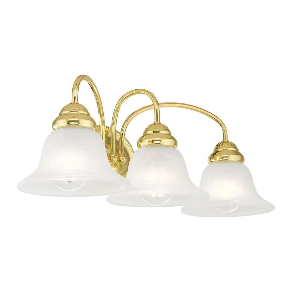 Edgemont 3 Light Polished Brass Bath Vanity by Livex Lighting 13 Edgemont 3 Light Polished Brass Bath Vanity by Livex Lighting - Image 13