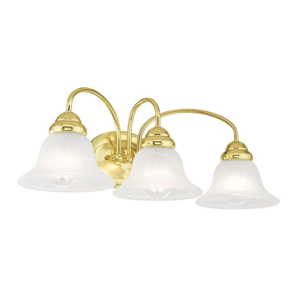 Edgemont 3 Light Polished Brass Bath Vanity by Livex Lighting 12 Edgemont 3 Light Polished Brass Bath Vanity by Livex Lighting - Image 12