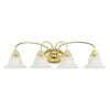 Edgemont 4 Light Polished Brass Bath Vanity by Livex Lighting