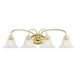 Edgemont 4 Light Polished Brass Bath Vanity by Livex Lighting