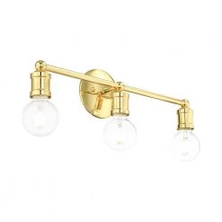 Lansdale 20.25 in. 3-Light Polished Brass Vanity Light by Livex Lighting -Livex Lighting shop polished brass livex lighting vanity lighting 16713 02 44 1000