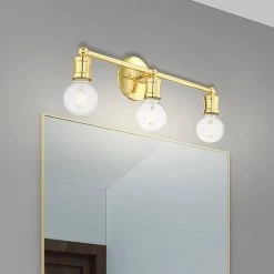 Lansdale 20.25 in. 3-Light Polished Brass Vanity Light by Livex Lighting -Livex Lighting shop polished brass livex lighting vanity lighting 16713 02 66 1000