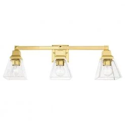 Mission 3 Light Polished Brass Vanity Sconce by Livex Lighting -Livex Lighting shop polished brass livex lighting vanity lighting 17173 02 1f 1000