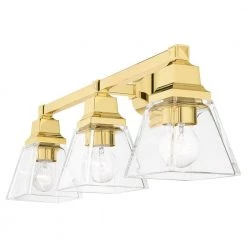 Mission 3 Light Polished Brass Vanity Sconce by Livex Lighting -Livex Lighting shop polished brass livex lighting vanity lighting 17173 02 44 1000