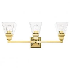 Mission 3 Light Polished Brass Vanity Sconce by Livex Lighting -Livex Lighting shop polished brass livex lighting vanity lighting 17173 02 4f 1000