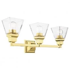 Mission 3 Light Polished Brass Vanity Sconce by Livex Lighting -Livex Lighting shop polished brass livex lighting vanity lighting 17173 02 76 1000